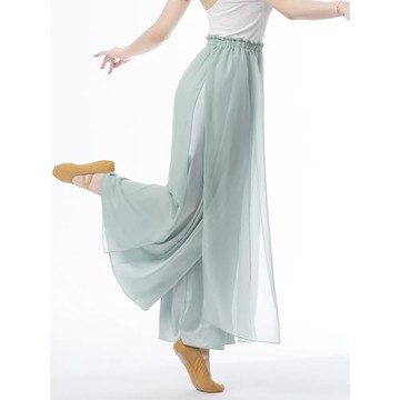 古典舞蹈褲女媧褲子仙氣飄逸雪紡闊腿褲中國舞練功服表演服裝
