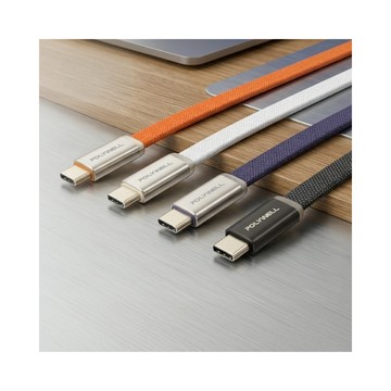 POLYWELL 240W Type-C鋅合金快充扁線 /1M