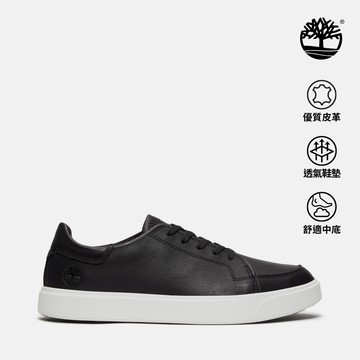 Timberland 男款黑色低筒皮革休閒鞋|A6BVJW02