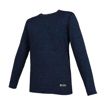 FIRESTAR 男彈性保暖圓領長袖T恤-慢跑 路跑 保暖 運動 上衣