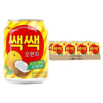 LOTTE 樂天 粒粒橘子汁 含椰果  238ml  12罐