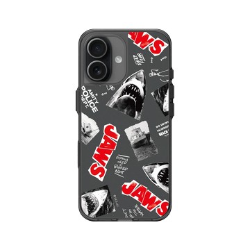 iPhone 17 Clear (相機按鈕) 酷墨灰 - Jaws - 大白鯊 - 紅色大白鯊