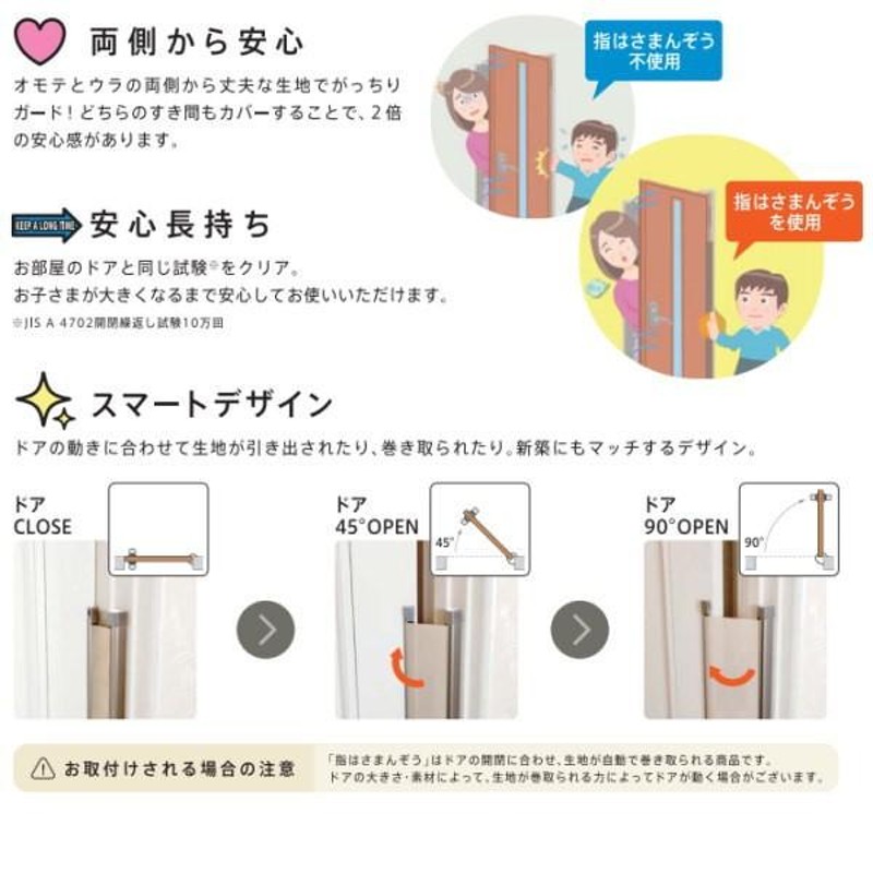 セイキ 指はさまんぞう 木製室内ドア用指はさみ防止 YBH-12（製品H