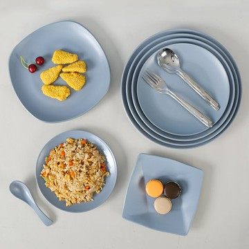 北歐密胺餐具塑料盤子圓形創意快餐盤餐廳飯店炒粉盤仿瓷防摔菜盤