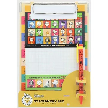 sun-satr 日本🇯🇵 [限量版] PEANUTS 75周年2 ALL STAR 文具套装 B6便簽 貼紙 活頁夾