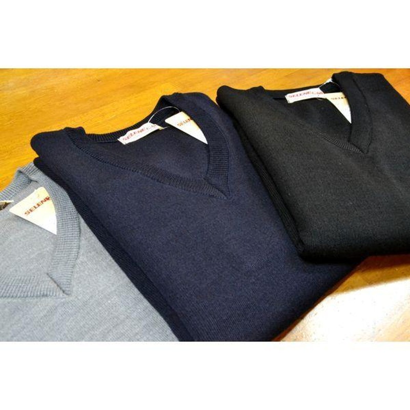 スクールセーター レディース ウール70 日本製 男女兼用 Vネック 上質 ニット 厚手 制服 学生 セーター ニッケ セレネクラブ スクールセーター レディース ウール70 日本製 男女兼用 Vネック
