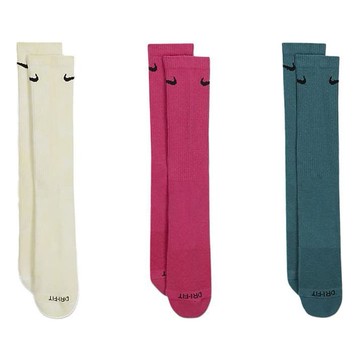 Nike Everyday Plus Cushioned Training Crew Socks (3 Pairs) 'White Red Green'