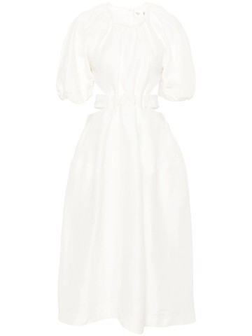 Aje - Mimosa cut-out midi dress - women - Linen/Flax/Viscose/Cotton - 12 - Neutrals