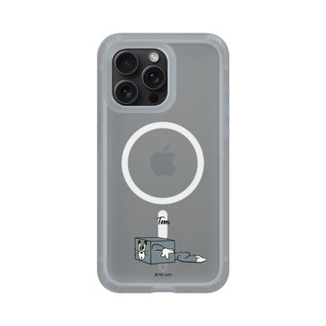 iPhone 15 Pro Max AirX 流變灰 - 湯姆貓與傑利鼠 Tom and Jerry - 貼紙系列 - 方塊湯姆貓