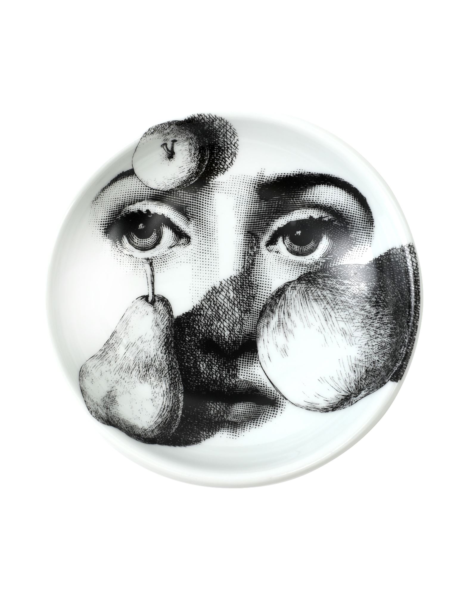 フォルナセッティ FORNASETTI 小物入れ＆灰皿 ホワイト セラミック 100