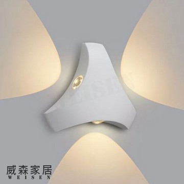 【威森家居】三芒星LED洗牆燈 書房創意北歐美式簡約現代大廳臥室客廳壁燈立燈檯燈時尚陽台過道燈具現貨 L190175