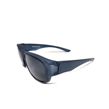 曙色迷宮│全罩式│外掛式│果凍黑色方框包覆式偏光太陽眼鏡│UV400墨鏡 祕魯棕