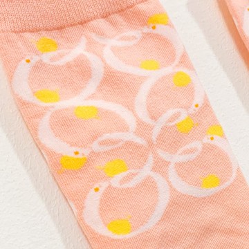 小龍蘋安襪 MIT提花中筒襪 交換禮物