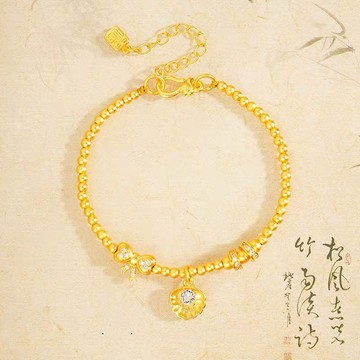 [Hi rosé!] 現貨、超美貝殼鑲鑽蝴蝶結圓珠串珠手串甜美氣質手飾時尚百搭小紅書同款 久不掉色 越南沙金