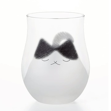 ADERIA 日製工藝 340ml 貓咪玻璃杯｜乳牛｜單品