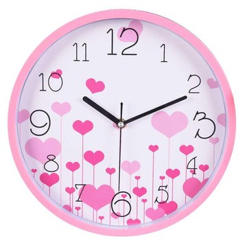 靜音卡通掛鐘客廳臥室鐘表現代簡約鐘卡通石英鐘圓形時鐘創意掛表