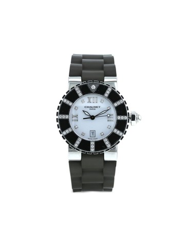 Chaumet - 2010 pre-owned Class One 32mm - unisex - stainless steel/Sapphire/Rubber - One Size - White