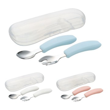 日本 Richell 利其爾 TLI不鏽鋼匙叉組(附收納盒)3色可選