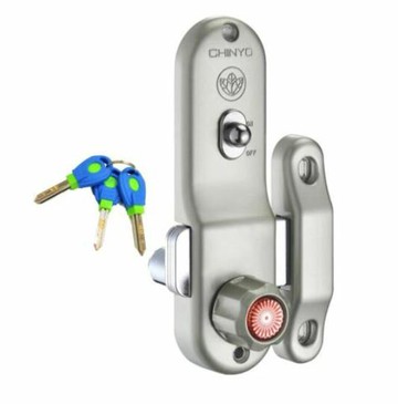 青葉牌鋁門鎖 HCS005b 757三代鋁門"鈎鎖"橫拉門用 1200型 鎖管長38mm CT鑰匙