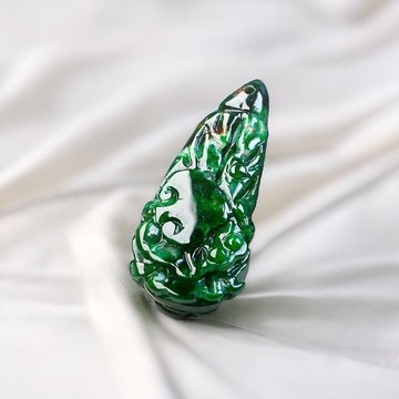 老花青翡翠白菜 | 天然緬甸玉翡翠A貨 | 送禮