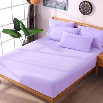 LoveCity 寢城之戀 台灣製專業級吸濕排汗網眼100%防水防蹣 床包式保潔墊  紫色  單人