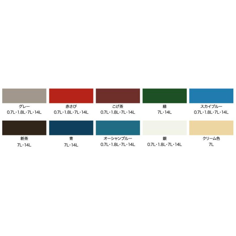 アサヒペン トタン用 14L ねずみ色 - 3
