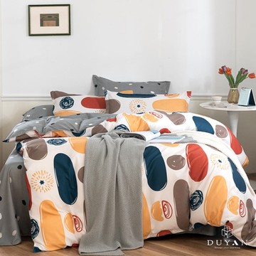 【DUYAN 竹漾】舒柔棉單人二件組＋雙人鋪棉兩用被 / 玩轉色塊