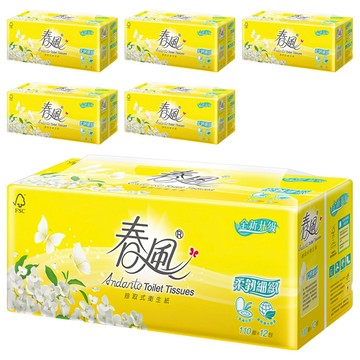 春風 柔韌細緻抽取式衛生紙 2層 110張  12包  6袋