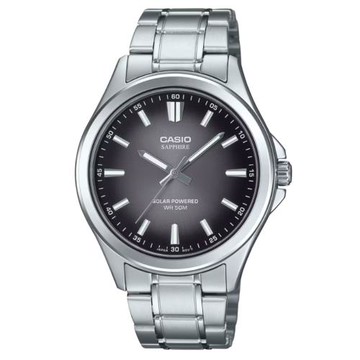 【CASIO 卡西歐】太陽能簡約紳士鋼帶男錶 MTS-RS100D-1A