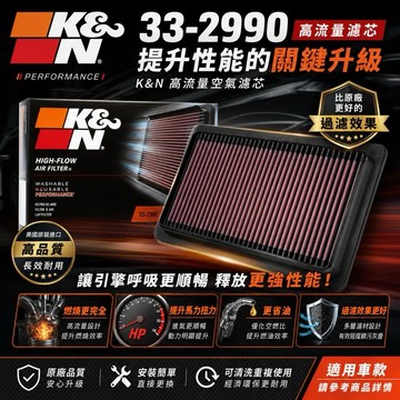 [KN台灣授權經銷] K&N KN 高流量濾芯 33-2990 F30 F31 316i 320i 328i 320d