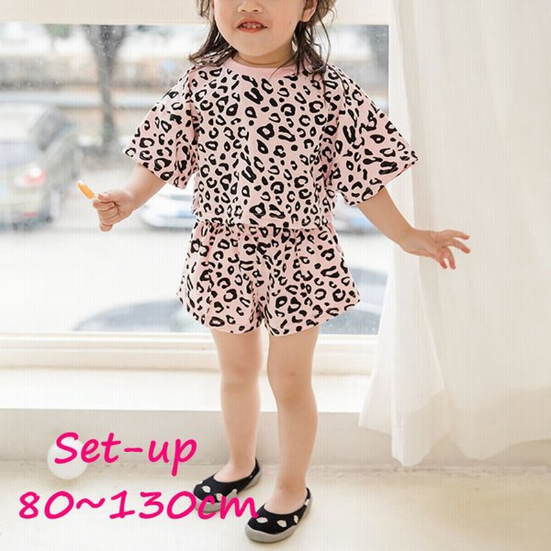 セットアップ 上下セット スウェット 半袖 トレーナー パンツ ショート キッズ ベビー レオパード ヒョウ柄 お出かけ ルームウエア 子供 女の子 通販 Lineポイント最大0 5 Get Lineショッピング