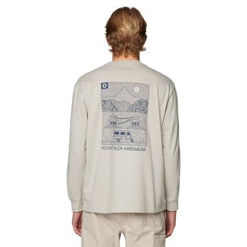 Mountain Hardwear Rig Graphic Relaxed LS 柔軟舒適山岳長袖T恤 男款 蚌殼白 #2130121