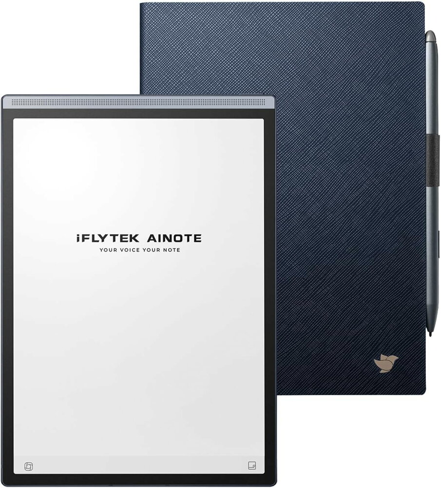 iFLYTEK AINOTE Air 2 電子ペーパーセット - 紺色の保護カバー付き