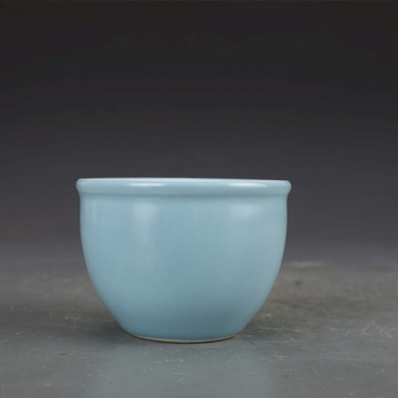 清乾隆瓷器天藍釉杯盞茶盞仿古瓷器古董古玩明清老瓷器收藏真品