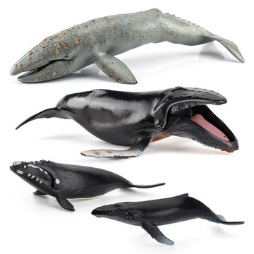 🌈「動物世界」仿真熱帶海洋海底大號生物鯨魚模型座頭鯨實心靜態大號擺件