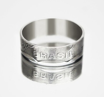 巴西硬幣戒指 25 分 1994 年男士硬幣戒指 女士硬幣戒指