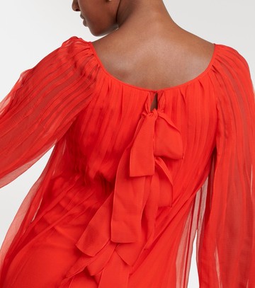 Chloé Pleated silk muslin maxi dress