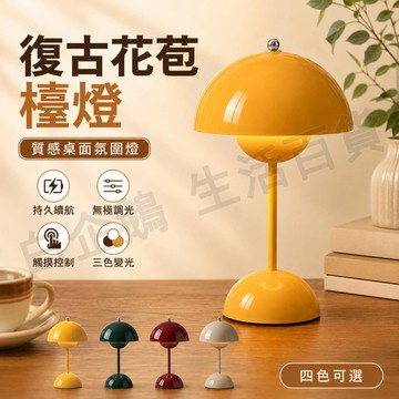 台灣現貨🌞北歐花苞燈 檯燈 蘑菇檯燈 桌燈 充電檯燈 復古檯燈 臥室燈 書桌燈 氛圍燈 床頭燈 蘑菇燈 USB充電燈