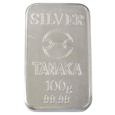 中古AB/使用感小】 純銀 インゴット 100g 田中貴金属 銀地金 品位99.99