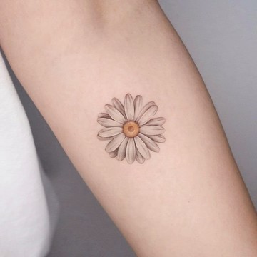 「DAISY」雛菊 紋身貼紙 微刺青 IG 小清新 小心機 紋身貼 小紅書同款 可愛 抖音 超美 性感 網紅 設計款