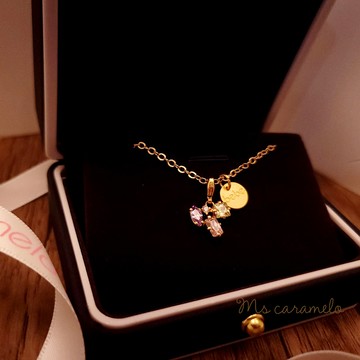 【焦糖小姐 Ms caramelo】彩色鋯石 Fancy項鍊