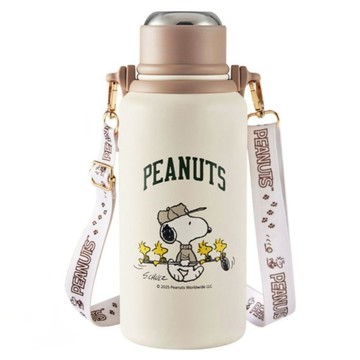 Corelle Brands 康寧餐具 SNAPWARE Sport不鏽鋼保冰保溫瓶 附背帶  SNOOPY 高爾夫款  1個  1250ml