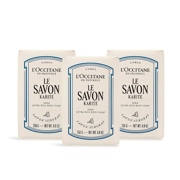 LOCCITANE 歐舒丹 乳油木皂(250g)X3-新版-多香味可選-百貨公司貨