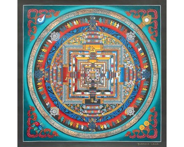 时轮曼荼罗——象征存在与心灵循环的西藏艺术品