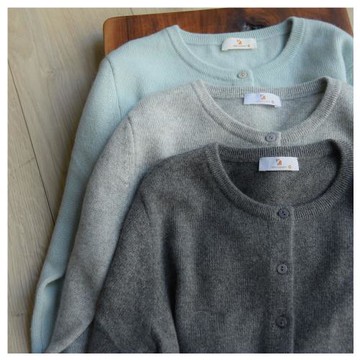 原單康賽妮 中厚7針雙線女士軟糯純山羊絨衫開衫秋冬女高品質外套