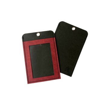 單卡層證件套 氣勢紅 紙革 質感抗磨損 環保時尚 台灣職人手作