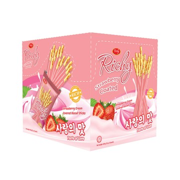 Richy 草莓風味餅乾棒  400g  1盒