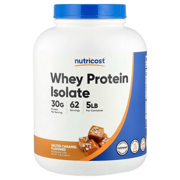 Nutricost, 分離乳清蛋白，鹹焦糖味，5 磅（2,268 克）