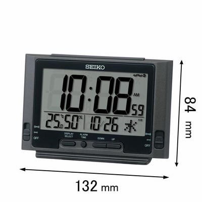 セイコータイムクリエーション 電波目覚まし時計SEIKO 温度湿度付き電波目ざまし時計 SQ-320-K 返品種別A