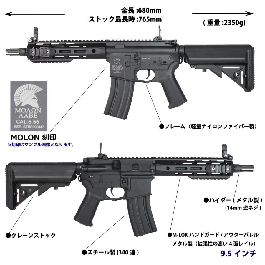 ST M4 URX4 M-LOK 9.5インチ チャレンジャーライン G3電動ガンBK(MOLON刻印)（電子トリガー）